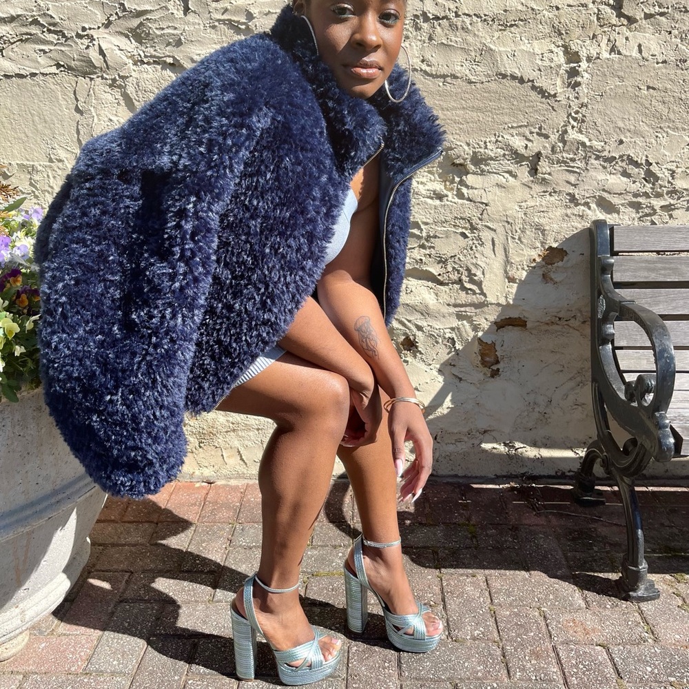 Anthropologie Maeve Teddy Zip-Up Coat